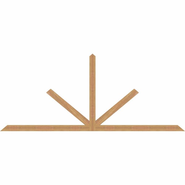 Ekena Millwork Saratoga Timber Gable Bracket, Western Red Cedar, 108"W x 45"H x 1 1/2"D x 3 1/2"F, 10/12 Pitch GBW108X45X0204SAR00SWR - main
